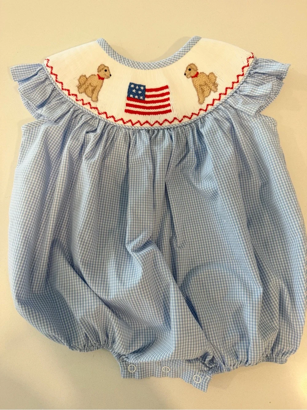 Stitchy Fish Pups and Flag Baby Bubble